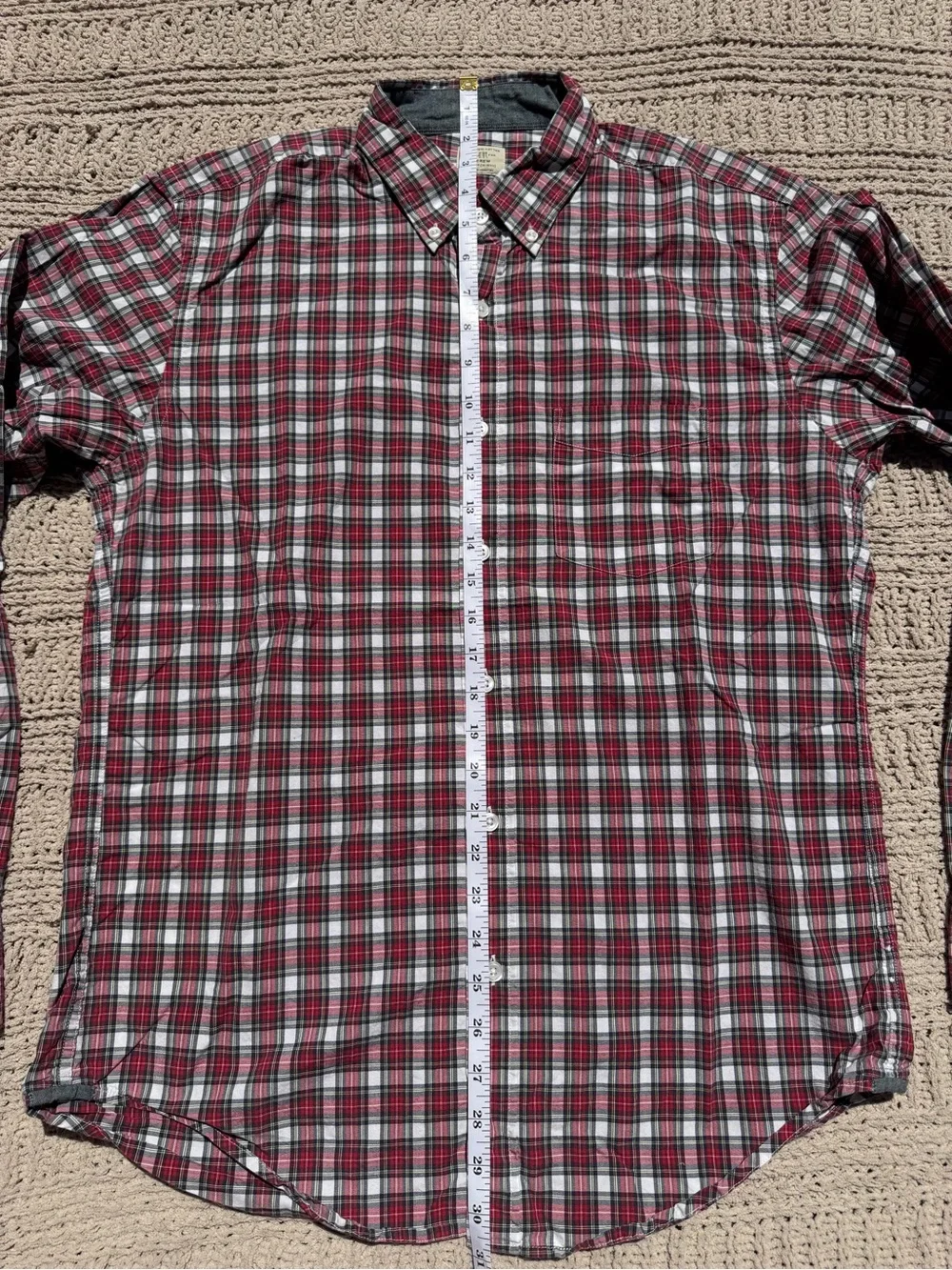 J. Crew Red Plaid Button-Down Shirt